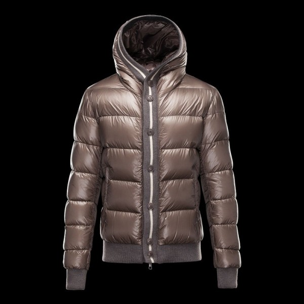 Moncler Fashion marrone Zipper Slash corta da uomo Cappotti uscita